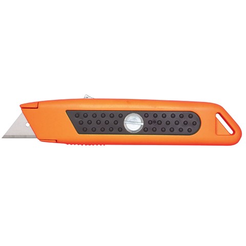 AUTO-RETRACTING KNIFE WITH THUM-SCREW 